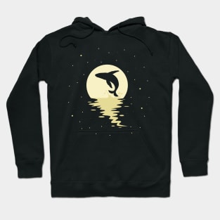 whale jumping to the moon Hoodie